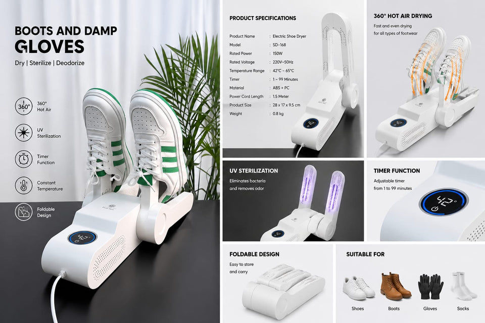 Electric Shoe Dryer with UV Sterilization